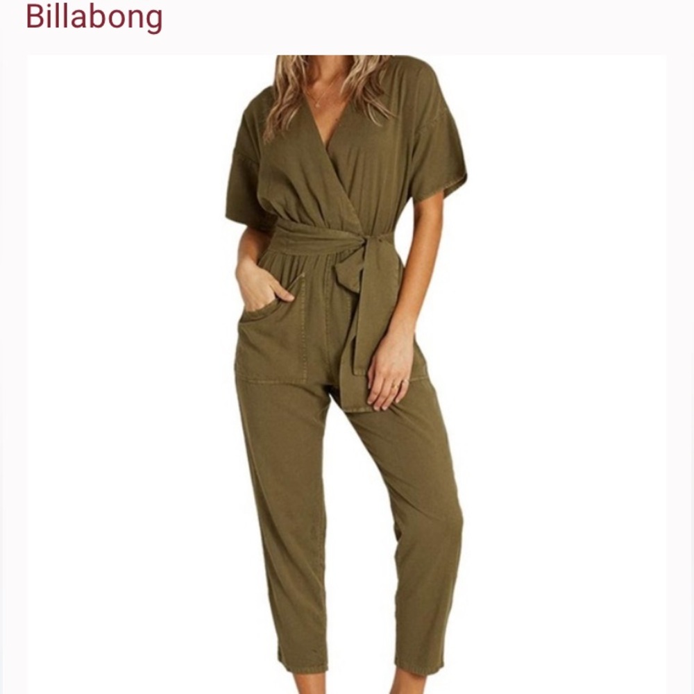Billabong olive jumpsuit/coverall size~xs